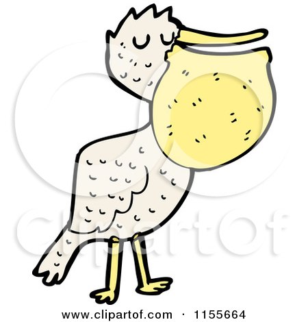 Cartoon of a Pelican - Royalty Free Vector Illustration by lineartestpilot