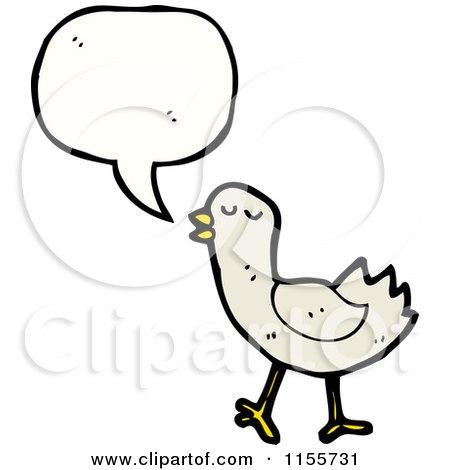 Cartoon of a Talking Bird - Royalty Free Vector Illustration by lineartestpilot