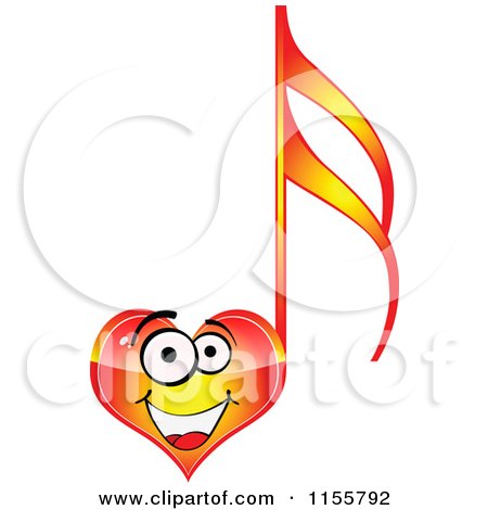 Happy Red Heart Music Note Posters Art Prints By Interior Wall Decor