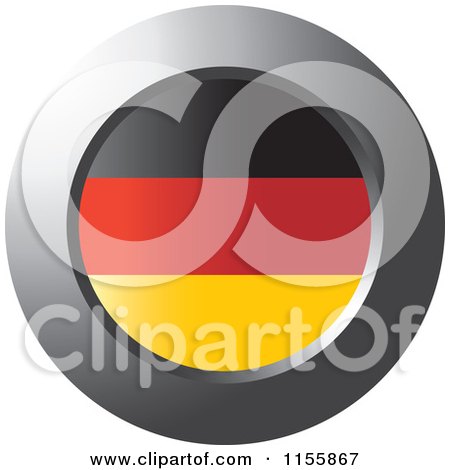 Clipart of a Chrome Ring and Germany Flag Icon - Royalty Free Vector Illustration by Lal Perera