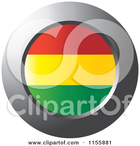 Clipart of a Chrome Ring and Bolivian Flag Icon - Royalty Free Vector Illustration by Lal Perera