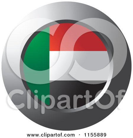 Clipart of a Chrome Ring and UAE Flag Icon - Royalty Free Vector Illustration by Lal Perera