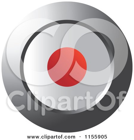 Clipart of a Chrome Ring and Japan Flag Icon - Royalty Free Vector Illustration by Lal Perera