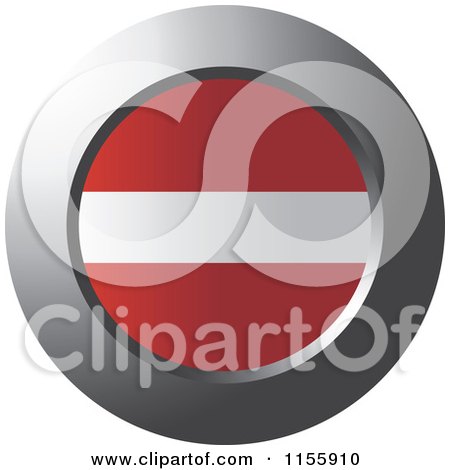 Clipart of a Chrome Ring and Latvia Flag Icon - Royalty Free Vector Illustration by Lal Perera