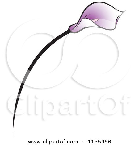 Clipart of a Purple Lily Flower - Royalty Free Vector Illustration by Lal Perera