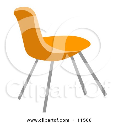 Orange Chair Clipart Illustration by AtStockIllustration