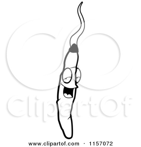Cartoon Clipart Of A Black And White Happy Smiling Doobie Character - Vector Outlined Coloring Page by Cory Thoman
