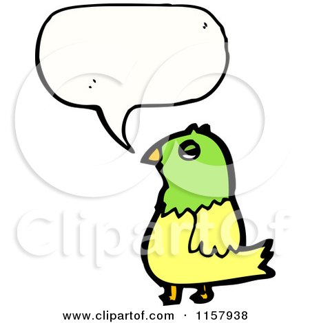 Cartoon of a Talking Parrot - Royalty Free Vector Illustration by lineartestpilot