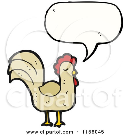 Cartoon of a Talking Chicken - Royalty Free Vector Illustration by lineartestpilot