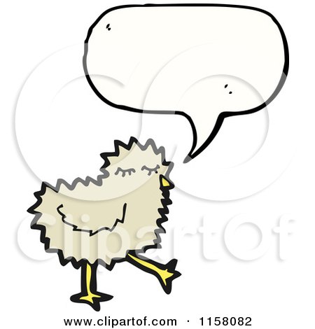 Cartoon of a Talking Chick - Royalty Free Vector Illustration by lineartestpilot