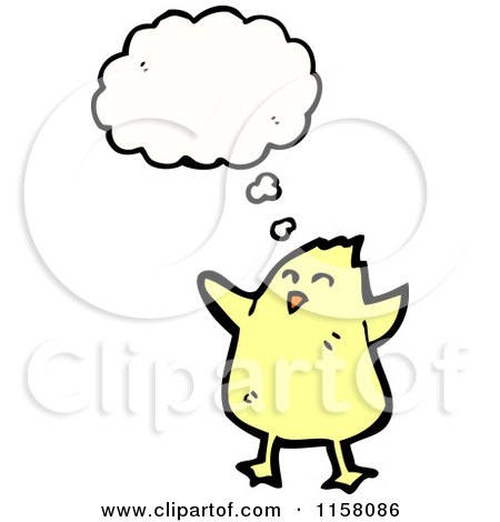 Cartoon of a Thinking Chick - Royalty Free Vector Illustration by lineartestpilot