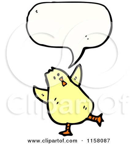 Cartoon of a Talking Chick - Royalty Free Vector Illustration by lineartestpilot
