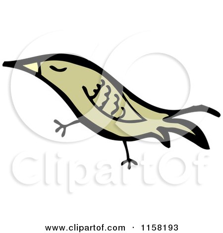 Cartoon of a Bird - Royalty Free Vector Illustration by lineartestpilot