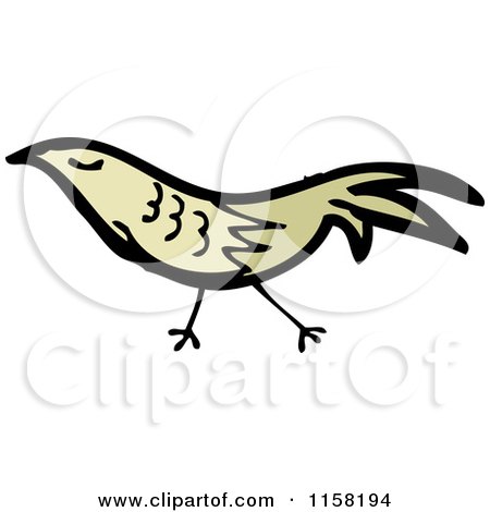 Cartoon of a Bird - Royalty Free Vector Illustration by lineartestpilot