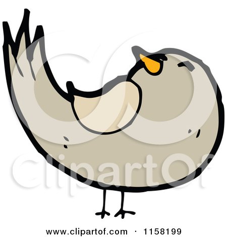 Cartoon of a Bird - Royalty Free Vector Illustration by lineartestpilot