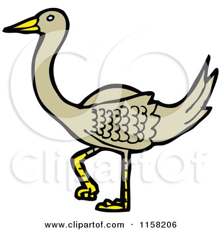 Cartoon of a Bird - Royalty Free Vector Illustration by lineartestpilot