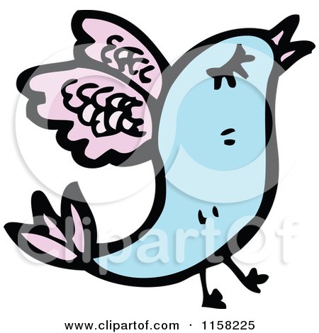 Cartoon of a Bird - Royalty Free Vector Illustration by lineartestpilot