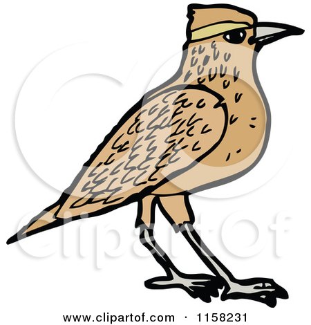 Cartoon of a Bird - Royalty Free Vector Illustration by lineartestpilot