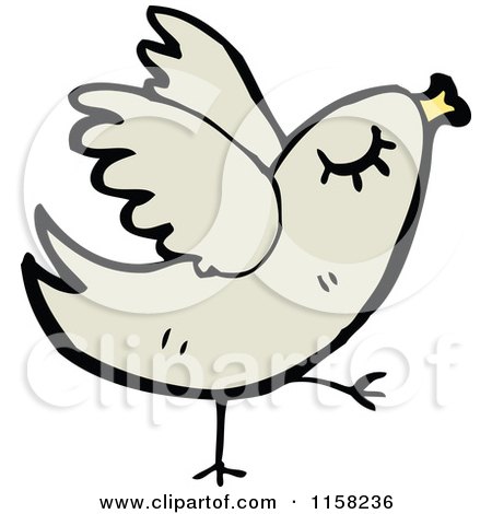 Cartoon of a Bird - Royalty Free Vector Illustration by lineartestpilot