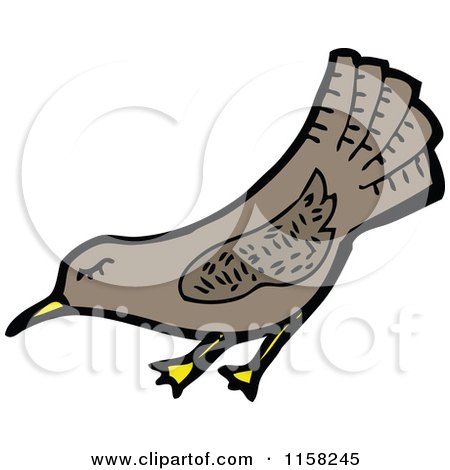 Cartoon of a Bird - Royalty Free Vector Illustration by lineartestpilot