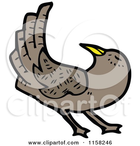 Cartoon of a Bird - Royalty Free Vector Illustration by lineartestpilot