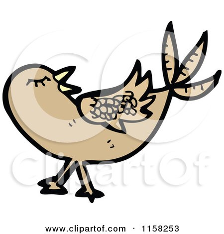 Cartoon of a Bird - Royalty Free Vector Illustration by lineartestpilot