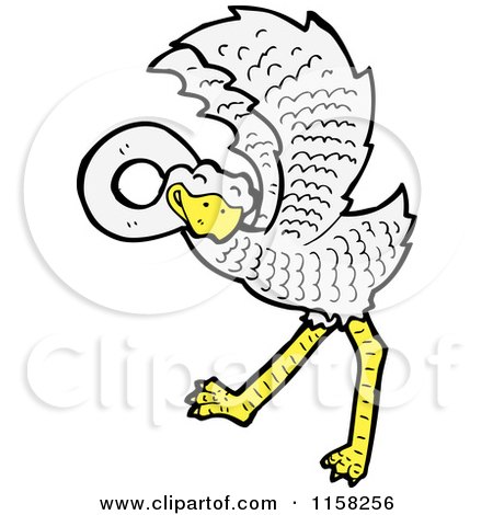 Cartoon of a Bird - Royalty Free Vector Illustration by lineartestpilot