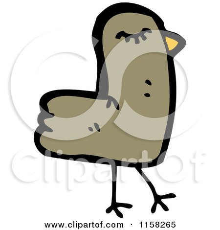 Cartoon of a Bird - Royalty Free Vector Illustration by lineartestpilot