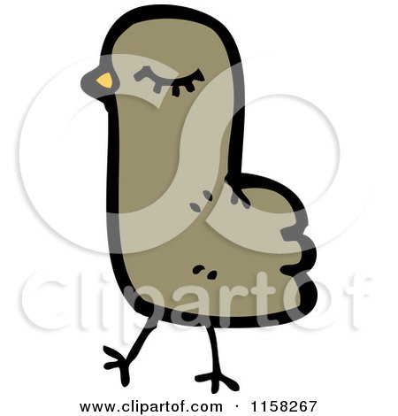 Cartoon of a Bird - Royalty Free Vector Illustration by lineartestpilot