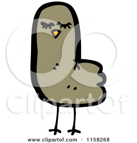 Cartoon of a Bird - Royalty Free Vector Illustration by lineartestpilot