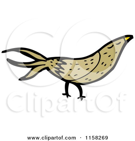 Cartoon of a Bird - Royalty Free Vector Illustration by lineartestpilot