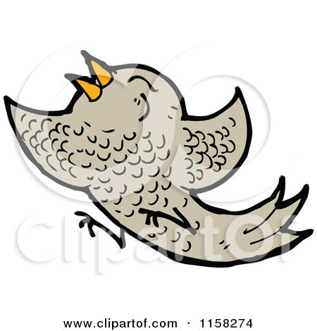 Cartoon of a Bird - Royalty Free Vector Illustration by lineartestpilot