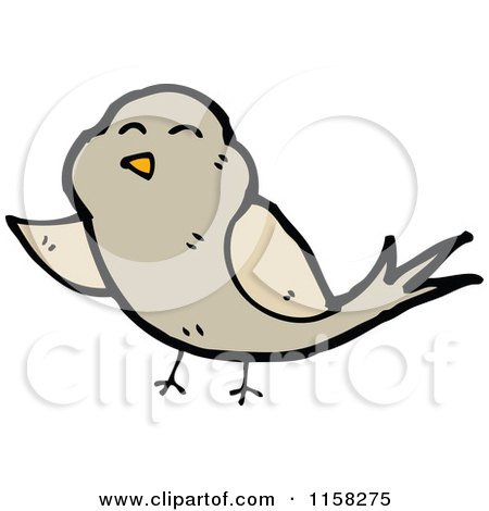 Cartoon of a Bird - Royalty Free Vector Illustration by lineartestpilot