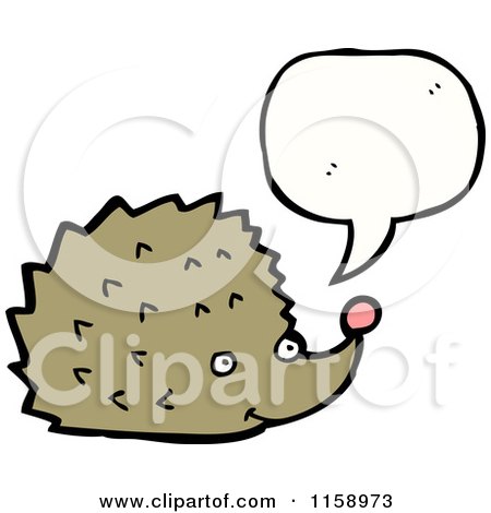 Cartoon of a Talking Hedgehog - Royalty Free Vector Illustration by lineartestpilot