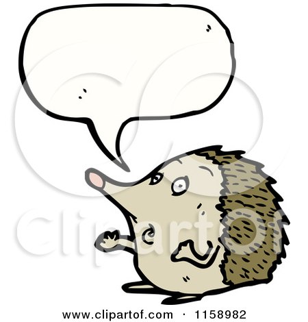 Cartoon of a Talking Hedgehog - Royalty Free Vector Illustration by lineartestpilot