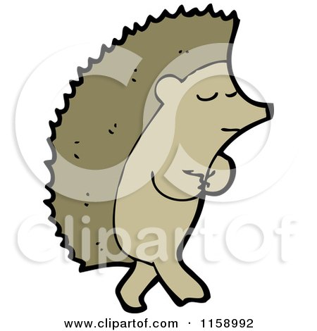 Cartoon of a Hedgehog - Royalty Free Vector Illustration by lineartestpilot