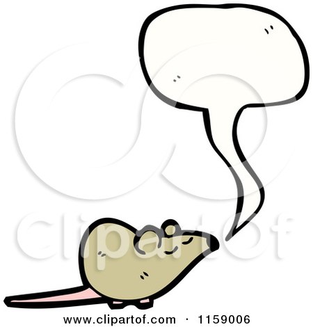 Cartoon of a Talking Mouse - Royalty Free Vector Illustration by lineartestpilot