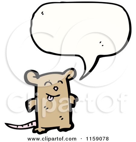 Cartoon of a Talking Mouse or Rat - Royalty Free Vector Illustration by lineartestpilot