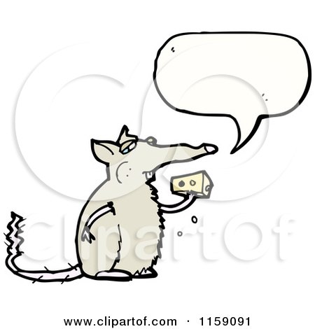 Cartoon of a Talking Mouse or Rat - Royalty Free Vector Illustration by lineartestpilot