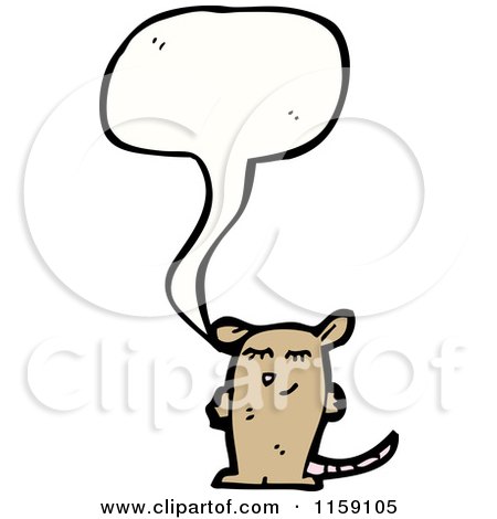 Cartoon of a Talking Mouse - Royalty Free Vector Illustration by lineartestpilot