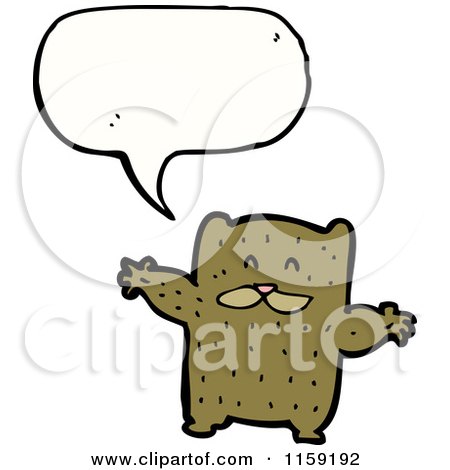 Cartoon of a Talking Beaver - Royalty Free Vector Illustration by lineartestpilot