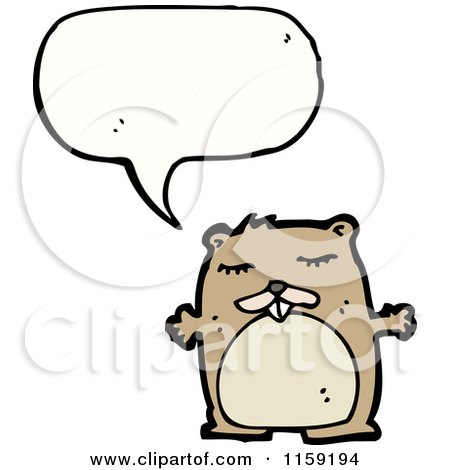 Cartoon of a Talking Beaver - Royalty Free Vector Illustration by lineartestpilot