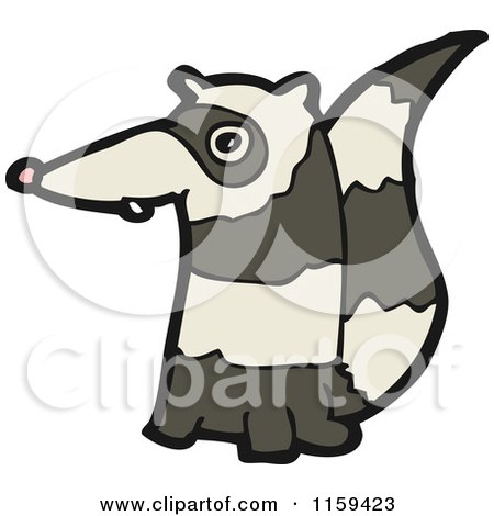 Cartoon of a Raccoon - Royalty Free Vector Illustration by lineartestpilot