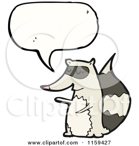 Cartoon of a Talking Raccoon - Royalty Free Vector Illustration by lineartestpilot