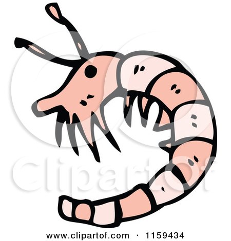 Cartoon of a Prawn - Royalty Free Vector Illustration by lineartestpilot