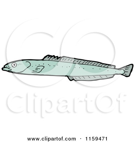 Cartoon of a Green Fish - Royalty Free Vector Illustration by lineartestpilot