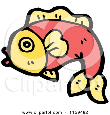 Cartoon of a Fish - Royalty Free Vector Illustration by lineartestpilot