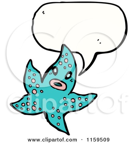 Cartoon of a Talking Starfish - Royalty Free Vector Illustration by lineartestpilot