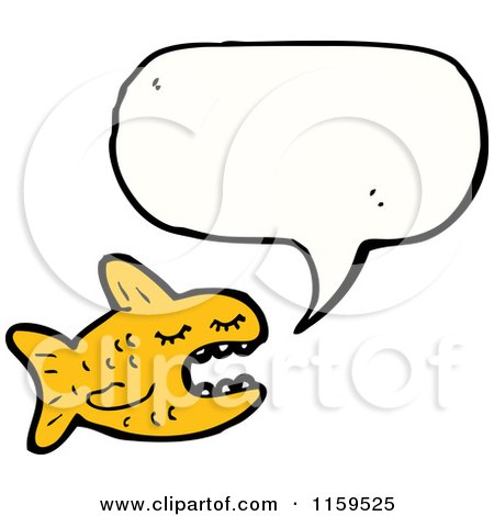 Cartoon of a Talking Goldfish - Royalty Free Vector Illustration by lineartestpilot