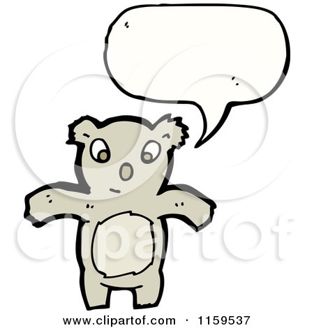 Cartoon of a Talking Koala - Royalty Free Vector Illustration by lineartestpilot